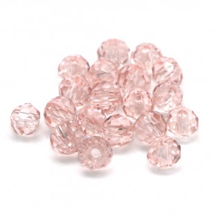 Бусины кастрюли 4мм - прозрачный светлый розовый